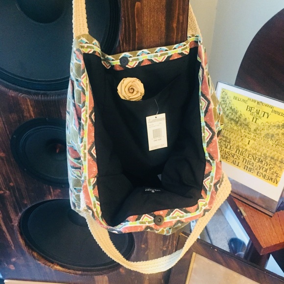 NWT🌞 Volcom Perfect PacSun Boho Beach Tote - Picture 5 of 7